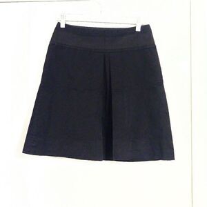 The Limited Single Pleat Black A Line Mini Skirt